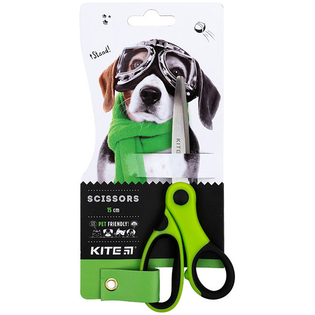 Детска ножица Kite Dogs 15cm гумирана зона
