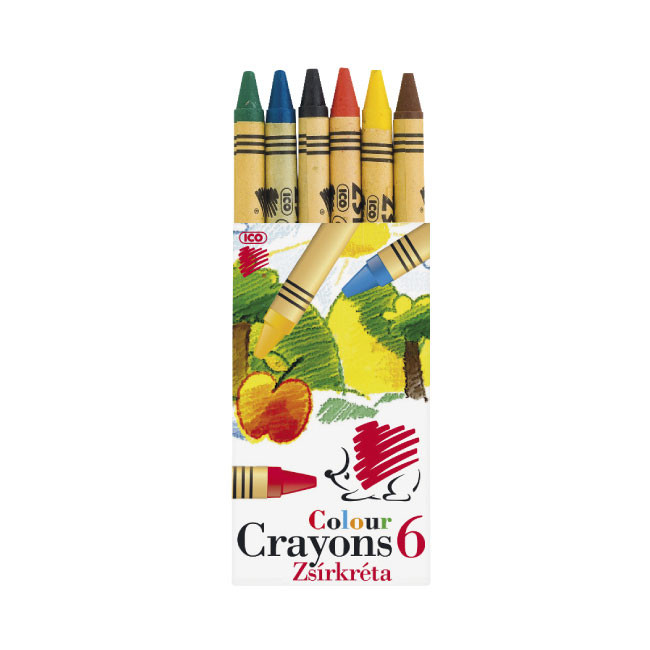 Пастели восъчни Ico Таралеж 6 цвята