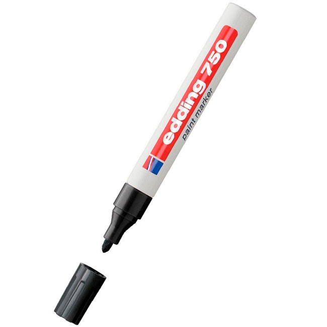 Paint маркер Edding 750 Объл връх Черен