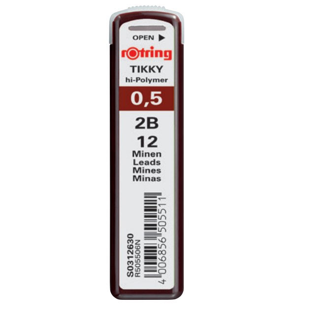 Графити Rotring Hi Polymer 2B 0.5 mm 12 броя