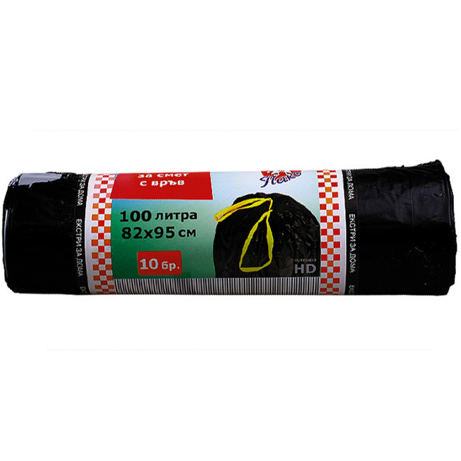 Торби за смет с връв 100 l 82х95 cm 10 бр.
