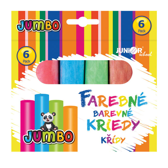 Тебешири Junior Jumbo цветни 6 бр.
