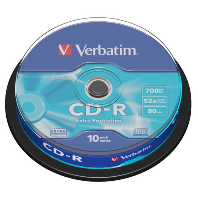 CD-R Verbatim 52x 700 MB шпиндел 10 бр.