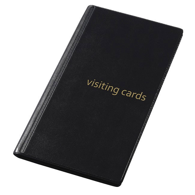 Визитник за 96 визитки Panta Plast PVC Черен