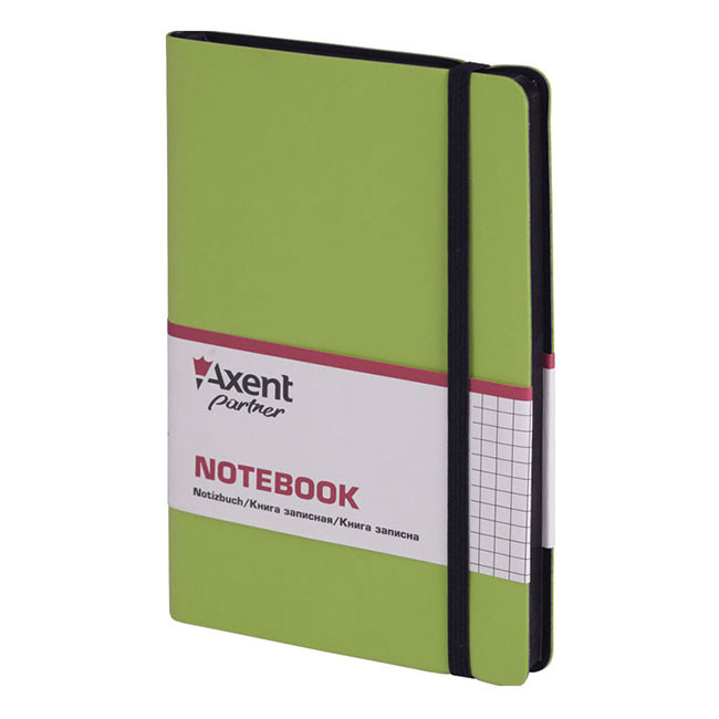 Бележник Axent Partner А5 96л.Квадр.Св.зеле