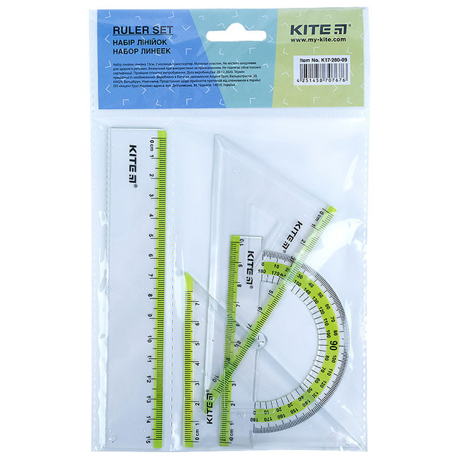 Комплект за чертане Kite Зелен