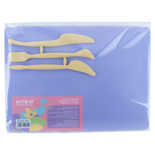 Дъска с нож за пластелин Kite Лилав