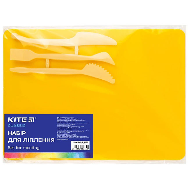 Дъска с нож за пластелин Kite Classic Жълт