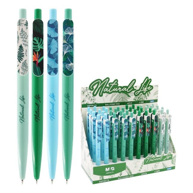 Авт.химикалка M&G Natural Life 0.5 mm Син